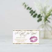 Cadeaubon So Pink Lipstick Business Kortingskaartje (Staand voorkant)