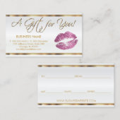 Cadeaubon So Pink Lipstick Business Kortingskaartje (Voorkant / Achterkant)