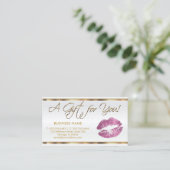 Cadeaubon So Pink Lipstick Business Kortingskaartje (Staand voorkant)