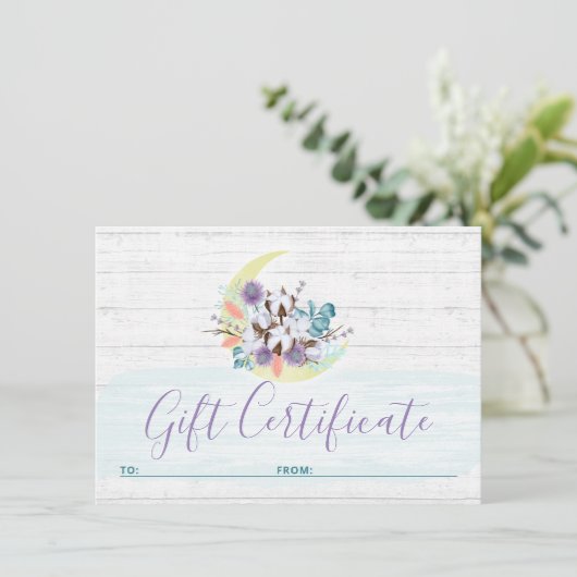 Cadeaubon Southern Floral Cotton Moon Kaart (Staand voorkant)