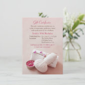 Cadeaubon Spa Verjaardagsfeest Uitnodigingen (Staand voorkant)