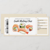 Cadeaubon Sushi Maken Cursus Kaart (Voorkant / Achterkant)