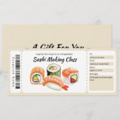 Cadeaubon Sushi Maken Klas Kaart (Voorkant / Achterkant)
