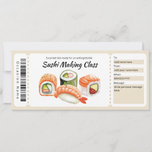 Cadeaubon Sushi Maken Klas Kaart