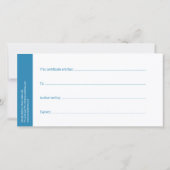 Cadeaubon Tandheelkundige Zorg Gezonde Glimlach Bl Bedankkaart (Achterkant)