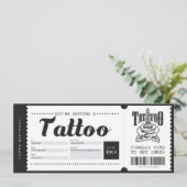 Cadeaubon Tattoo Certificaat Ticket Bon Kaart (Staand voorkant)