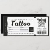 Cadeaubon Tattoo Certificaat Ticket Bon Kaart (Voorkant / Achterkant)