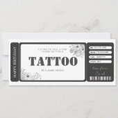 Cadeaubon Tattoo Ticket Kaart (Voorkant)