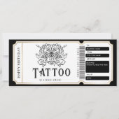 Cadeaubon Tattoo Ticket Kaart (Voorkant)