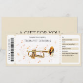 Cadeaubon Trompetlessen Kaart (Voorkant / Achterkant)