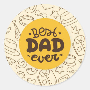 Cadeaubon Vaderdag Ronde Sticker