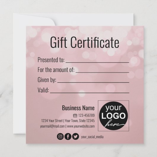 Cadeaubon Valentijnsdag Love Red Hearts (Achterkant)