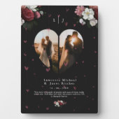 Cadeaubon Valentijnsdag voor zwart Floral Fotoplaat (voorkant)
