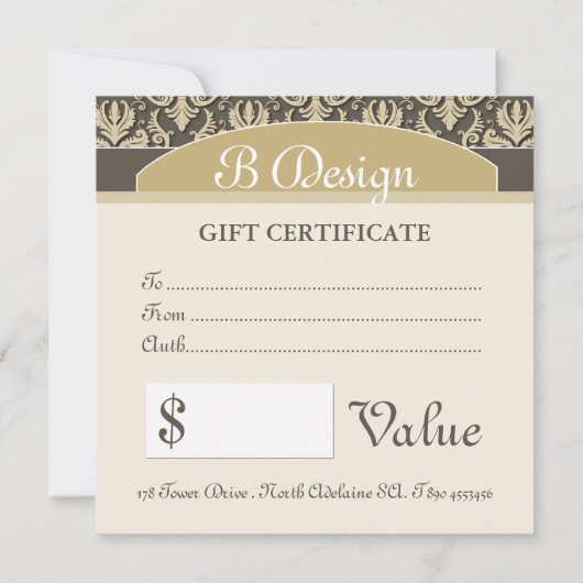 Cadeaubon van klasse (Achterkant)