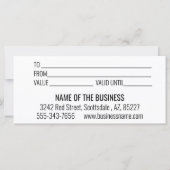 Cadeaubon Veranderingen Naaien Kleermaakster (Achterkant)