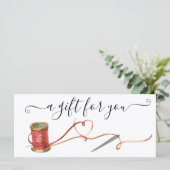 Cadeaubon Veranderingen Naaien Kleermaakster (Staand voorkant)