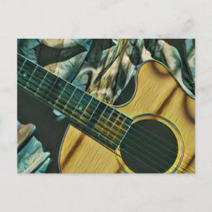 Cadeaubon verjaardag gitarist vintage briefkaart