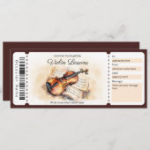 Cadeaubon Verrassende Vioollessen Sjabloon Kaart (Voorkant / Achterkant)