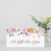 Cadeaubon verse wilde bloemen (Staand voorkant)