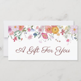 Cadeaubon verse wilde bloemen