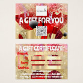 Cadeaubon Visagist Logo QR 100 stuks Visitekaartje