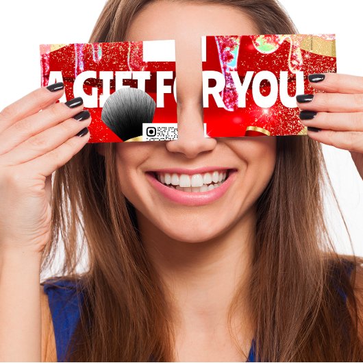 Cadeaubon Visagist Logo QR 100 stuks Visitekaartje