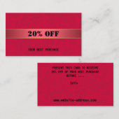 Cadeaubon Visitekaartje (Voorkant / Achterkant)