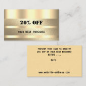 Cadeaubon Visitekaartje (Voorkant / Achterkant)