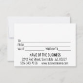 Cadeaubon Voedingsdeskundige Smoothie (Achterkant)