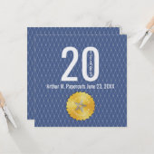 Cadeaubon voor 20-jarig jubileum van werknemer kaart (Voorkant / Achterkant in situ)