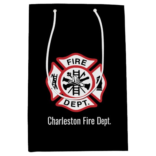 Cadeaubon voor aangepaste brandweer medium cadeauzakje (Voorkant)