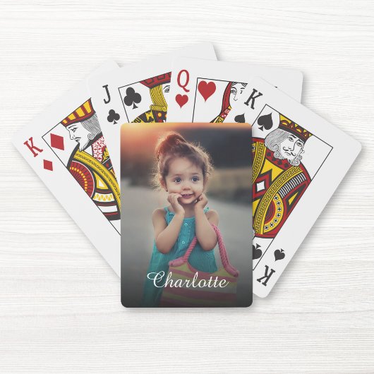 Cadeaubon voor aangepaste fotoserie pokerkaarten