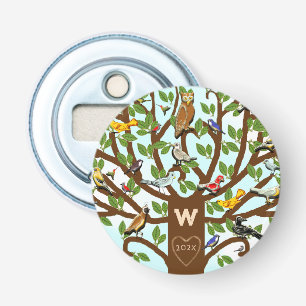 Cadeaubon voor aangepaste gezinshereniging button flesopener