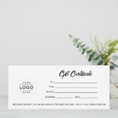 Cadeaubon voor aangepaste zakelijke Logo-Sjabloon (Staand voorkant)