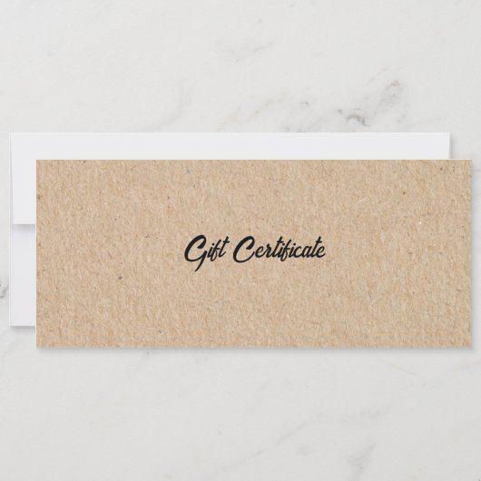 Cadeaubon voor aangepaste zakelijke Logo-Sjabloon (Achterkant)