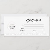 Cadeaubon voor aangepaste zakelijke Logo-Sjabloon (Voorkant)