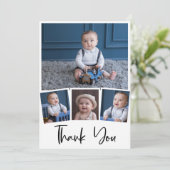 Cadeaubon voor babyshower foto | Moderne collage Bedankkaart (Staand voorkant)