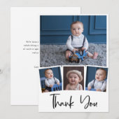 Cadeaubon voor babyshower foto | Moderne collage Bedankkaart (Voorkant / Achterkant)