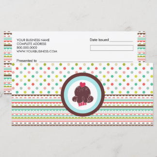 Cadeaubon voor bakkerij of cupcake winkel