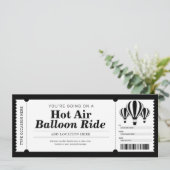 Cadeaubon voor ballonvaart kaart (Staand voorkant)