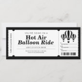 Cadeaubon voor ballonvaart kaart (Voorkant)