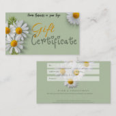 Cadeaubon voor bedrijven visitekaartje (Voorkant / Achterkant)