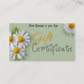 Cadeaubon voor bedrijven visitekaartje (Voorkant)