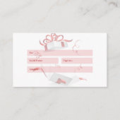 Cadeaubon voor bedrijven visitekaartje (Achterkant)