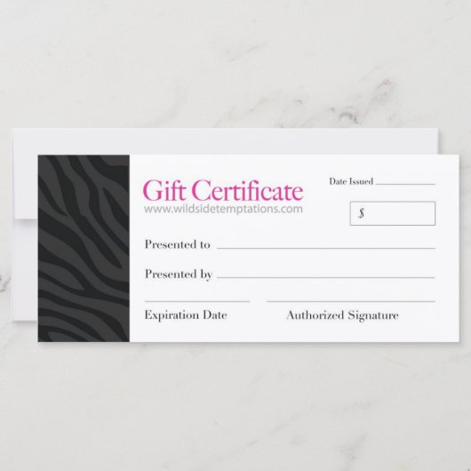 Cadeaubon voor bestellingen (Achterkant)