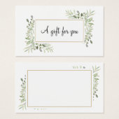 Cadeaubon voor bloemenzaak Greenery Visitekaartje (Voorkant /achterkant)
