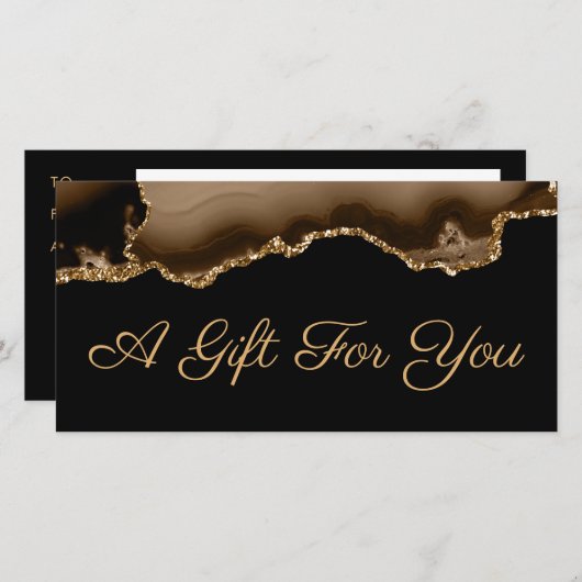 cadeaubon voor bruine mager (Voorkant / Achterkant)