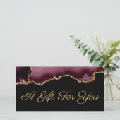 cadeaubon voor burgundy agate (Staand voorkant)