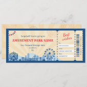 Cadeaubon voor carnavalspark kaart (Voorkant / Achterkant)