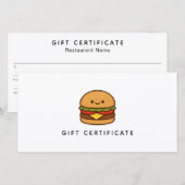 Cadeaubon voor Cute Burger Restaurant (Voorkant / Achterkant)